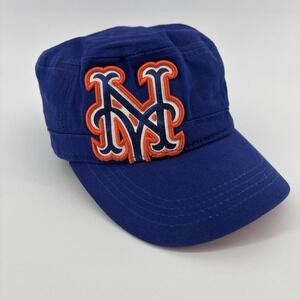 New Era New York Mets Womens Military Cadet Cap Blue Orange Adjustable Fits Most
